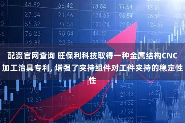 配资官网查询 旺保利科技取得一种金属结构CNC加工治具专利, 增强了夹持组件对工件夹持的稳定性